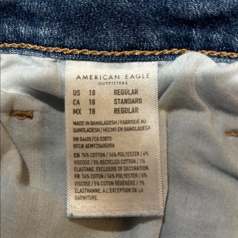 AE stretch jeans high waisted ankle straight jean. - Picture 7 of 8